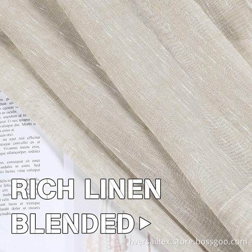 Light Filtering Weave Natural Sheer Curtains